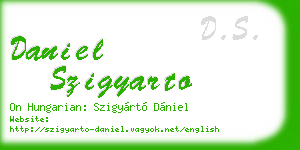 daniel szigyarto business card