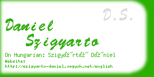 daniel szigyarto business card